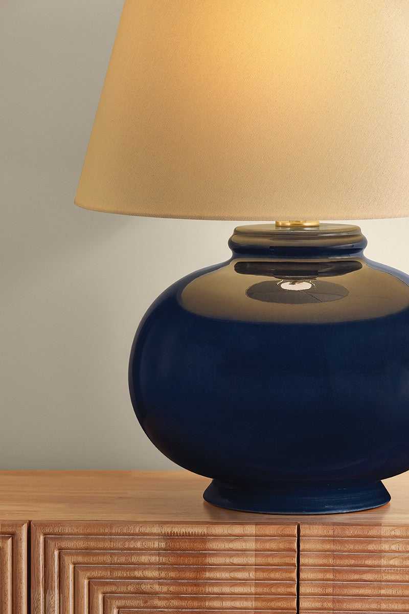 Moodus One Light Table Lamp in Aged Brass Hudson Valley Canada