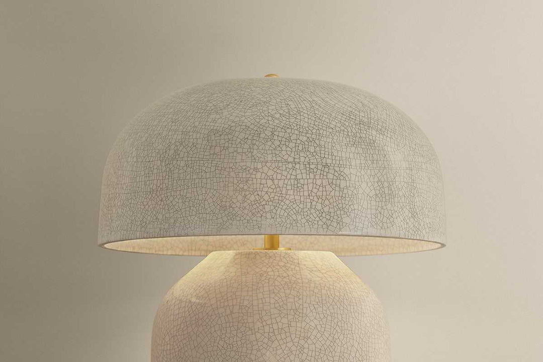 Leetown Two Light Table Lamp in Aged Brass Hudson Valley Canada
