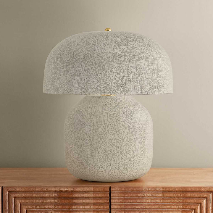Leetown Two Light Table Lamp in Aged Brass Hudson Valley Canada