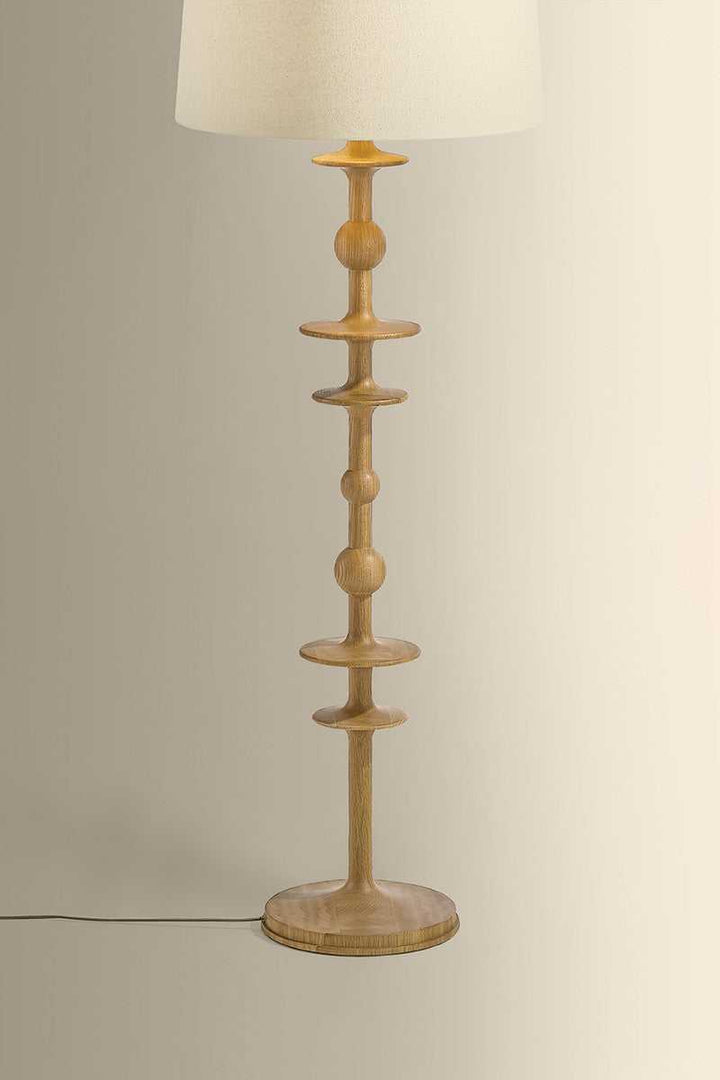 Jefferson Heights One Light Floor Lamp in Aged Brass Hudson Valley Canada