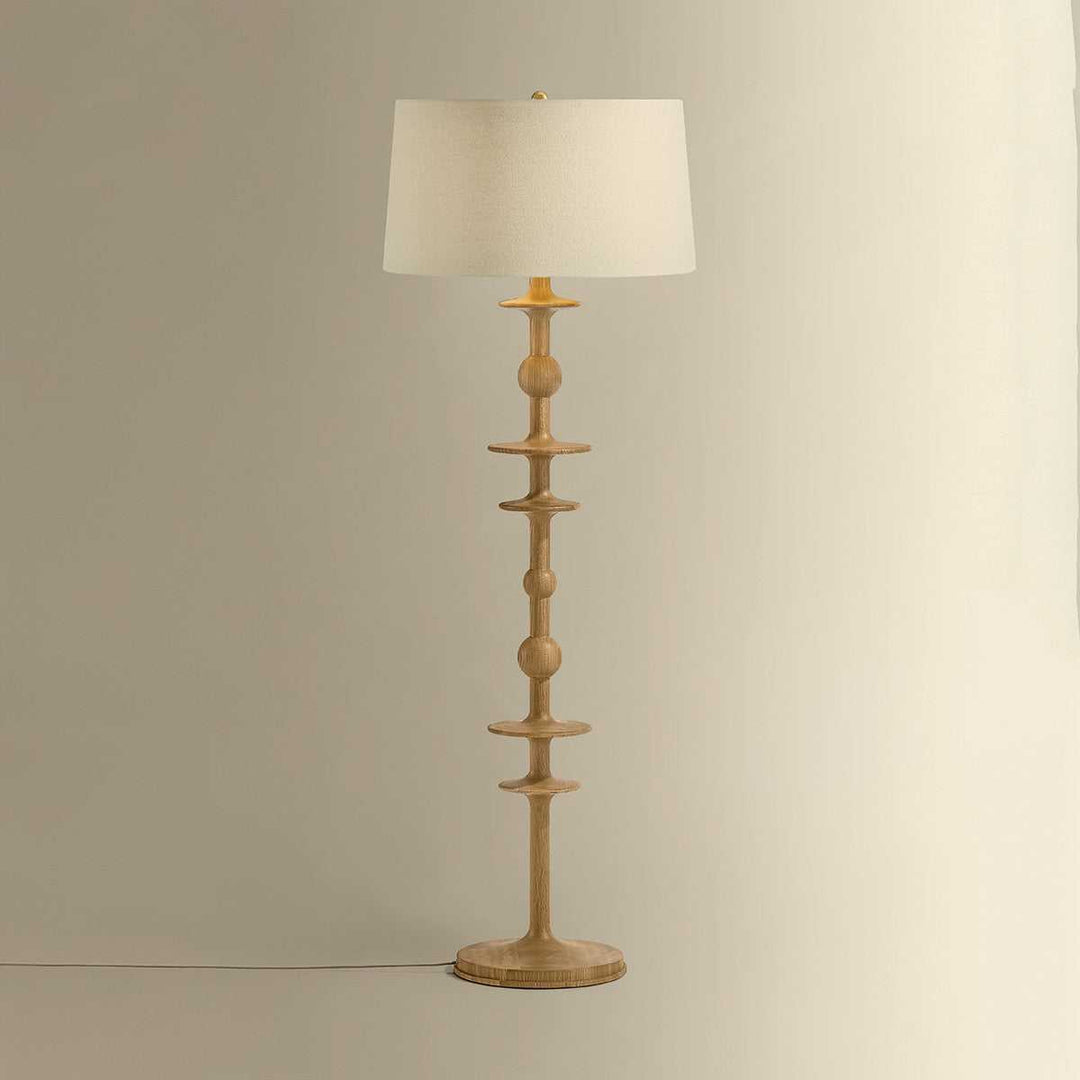 Jefferson Heights One Light Floor Lamp in Aged Brass Hudson Valley Canada