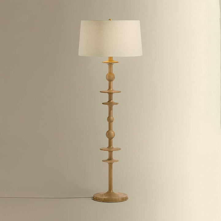 Jefferson Heights One Light Floor Lamp in Aged Brass Hudson Valley Canada