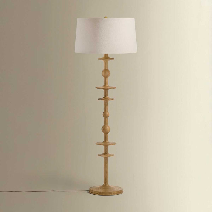 Jefferson Heights One Light Floor Lamp in Aged Brass Hudson Valley Canada