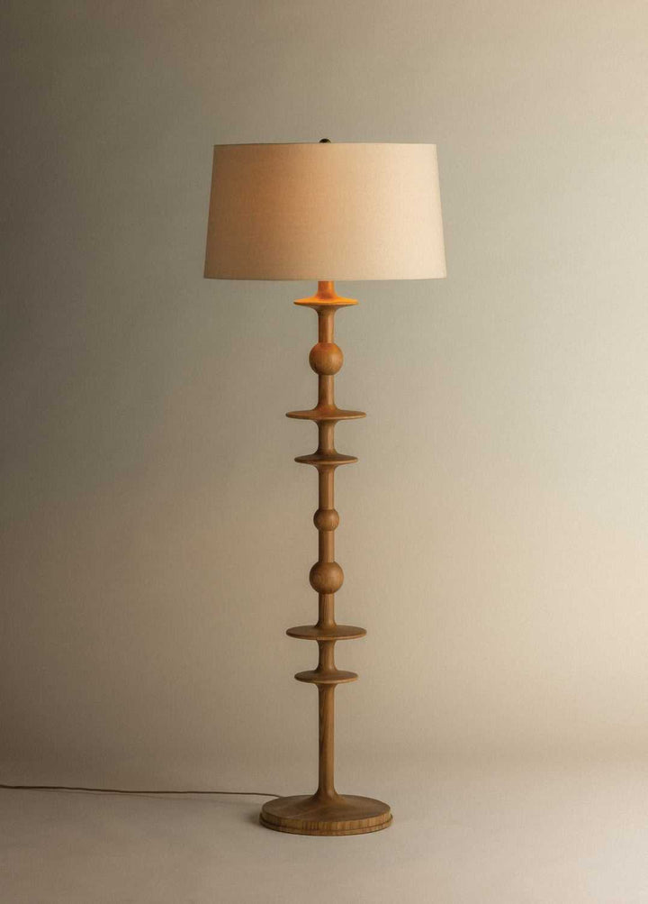 Jefferson Heights One Light Floor Lamp in Aged Brass Hudson Valley Canada