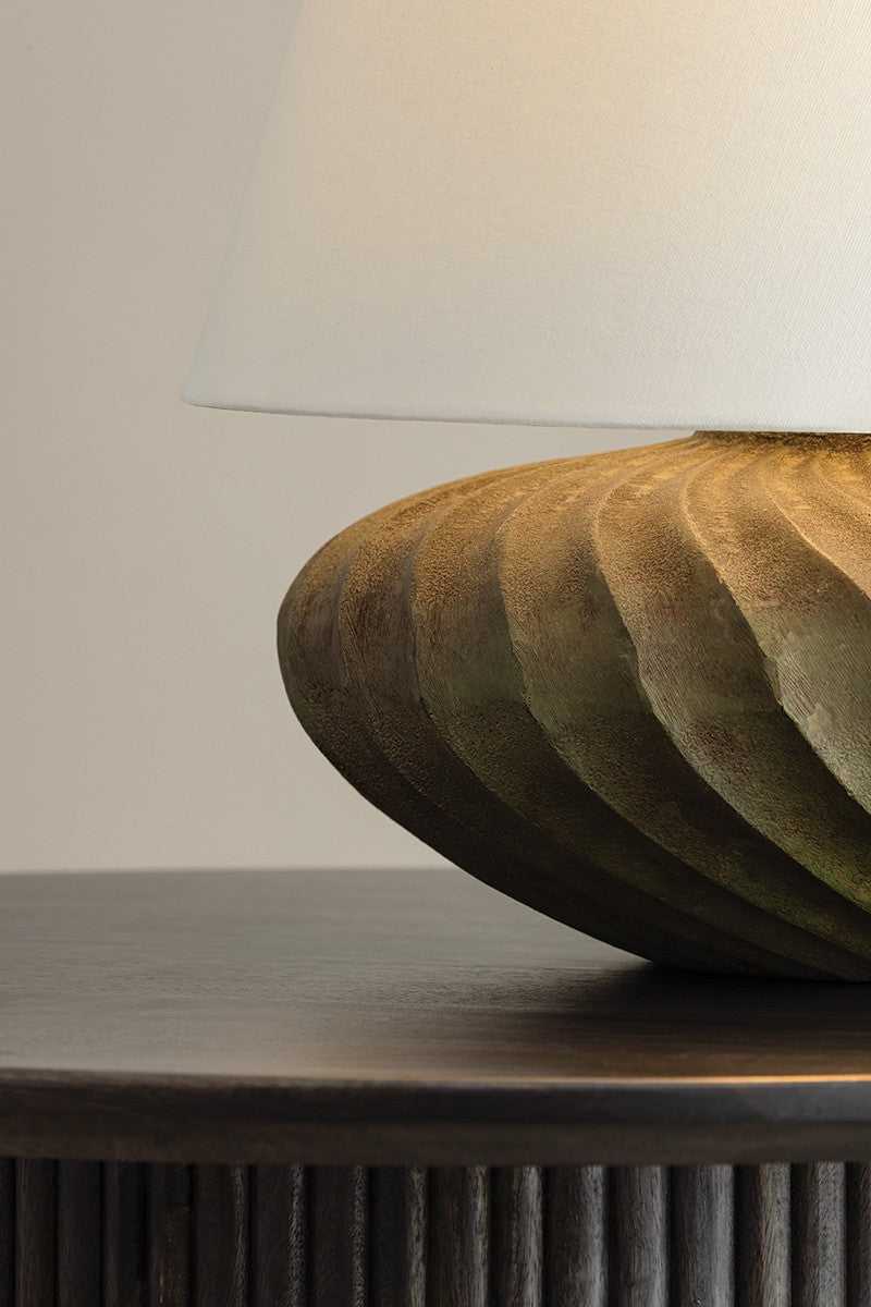 Arlin One Light Table Lamp in Patina Brass Hudson Valley Canada