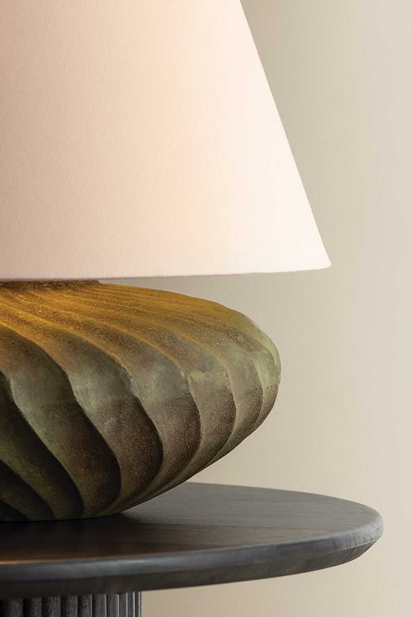 Arlin One Light Table Lamp in Patina Brass Hudson Valley Canada
