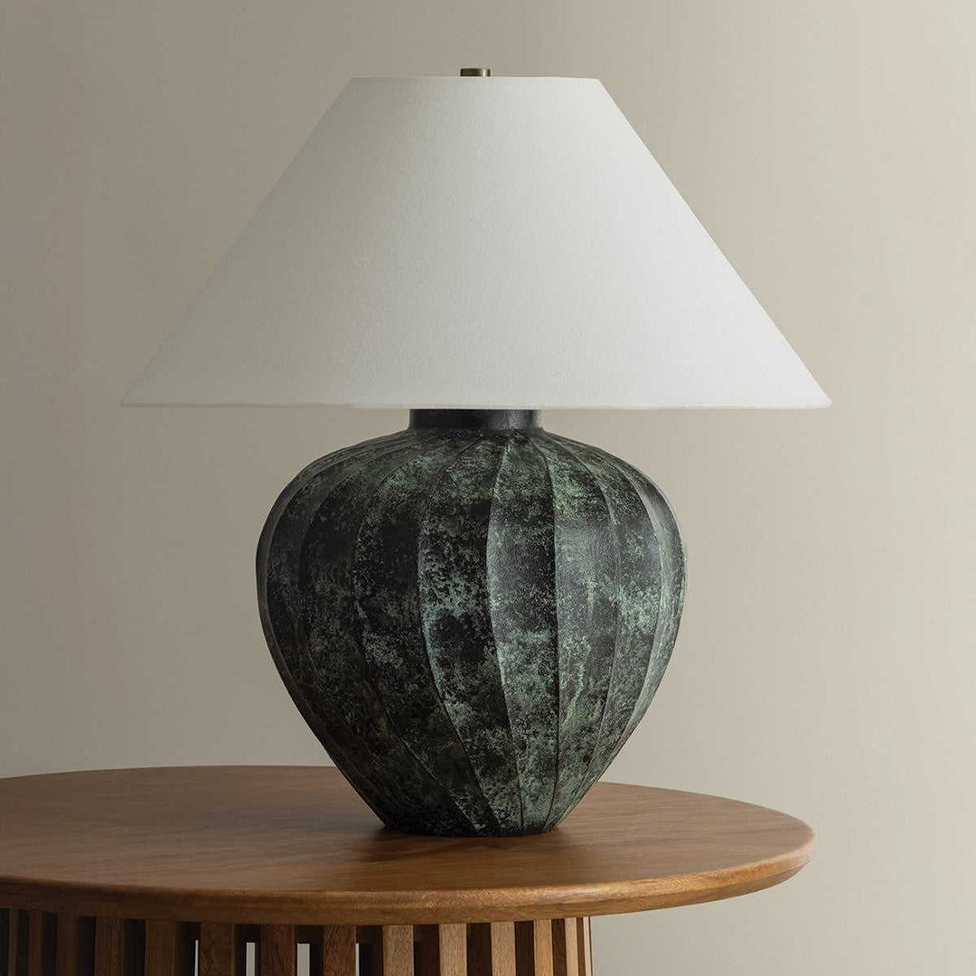Arlin One Light Table Lamp in Patina Brass Hudson Valley Canada