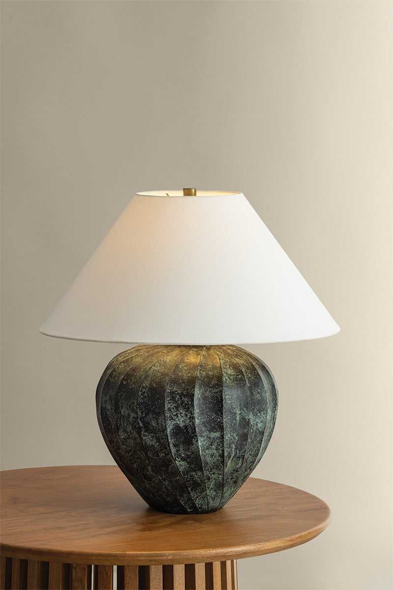 Arlin One Light Table Lamp in Patina Brass Hudson Valley Canada