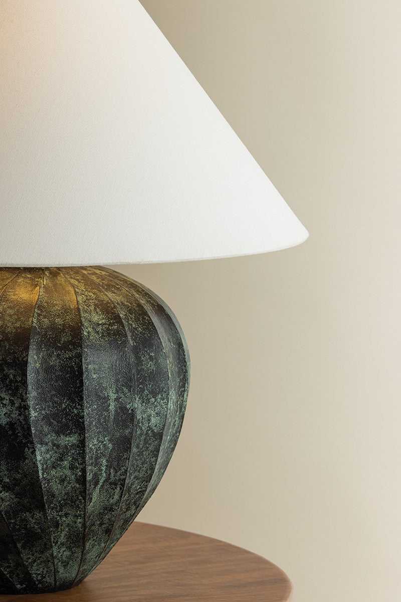 Arlin One Light Table Lamp in Patina Brass Hudson Valley Canada