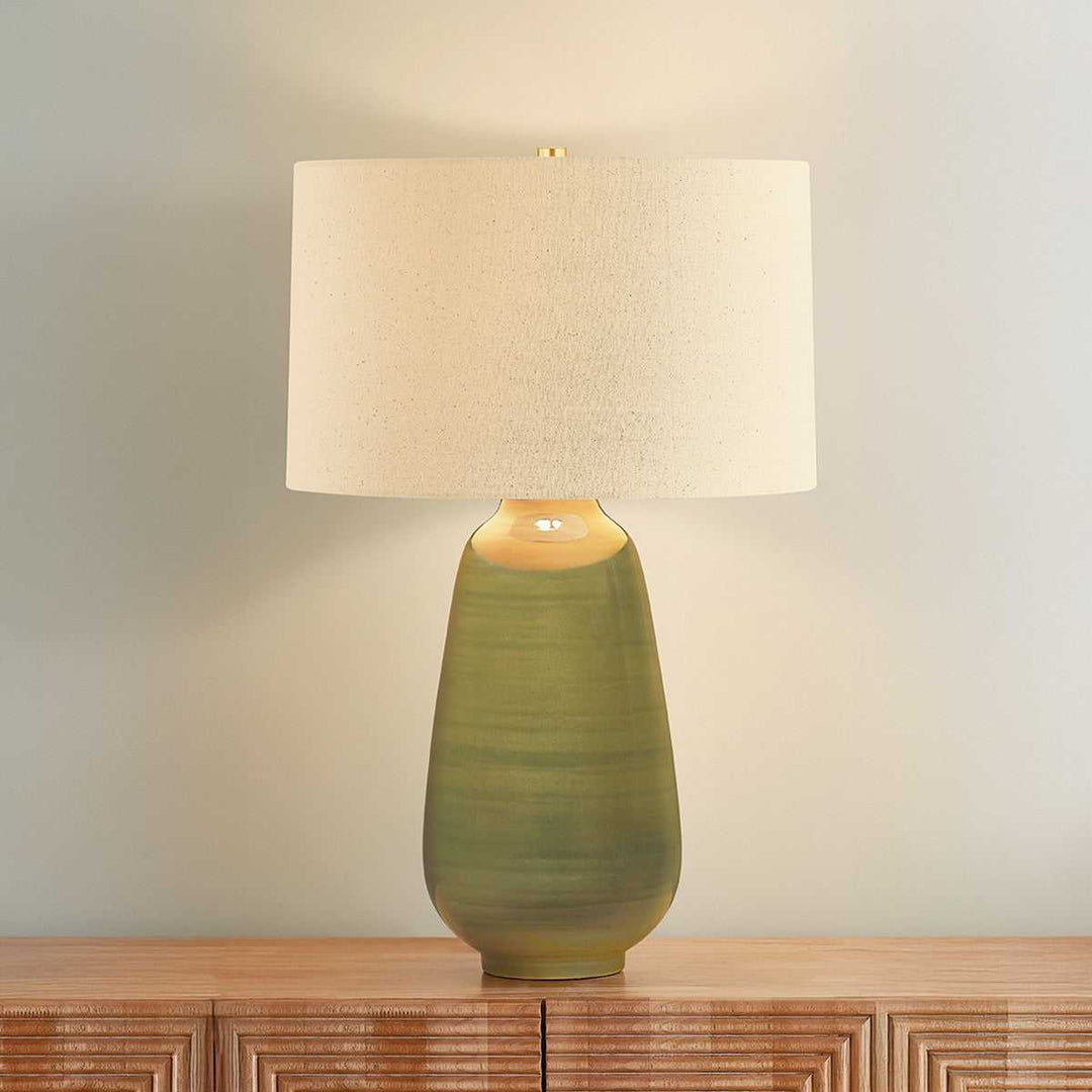 Piermont One Light Table Lamp in Aged Brass Hudson Valley Canada