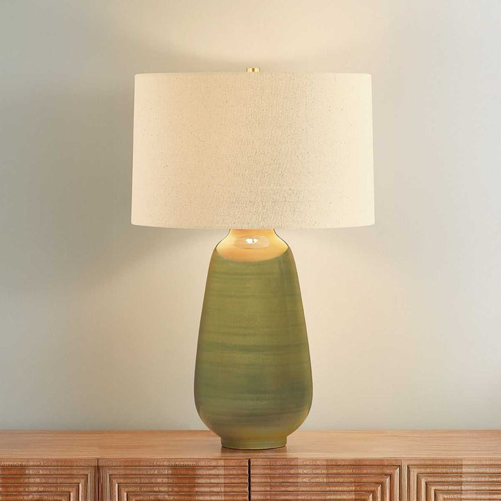 Piermont One Light Table Lamp in Aged Brass Hudson Valley Canada