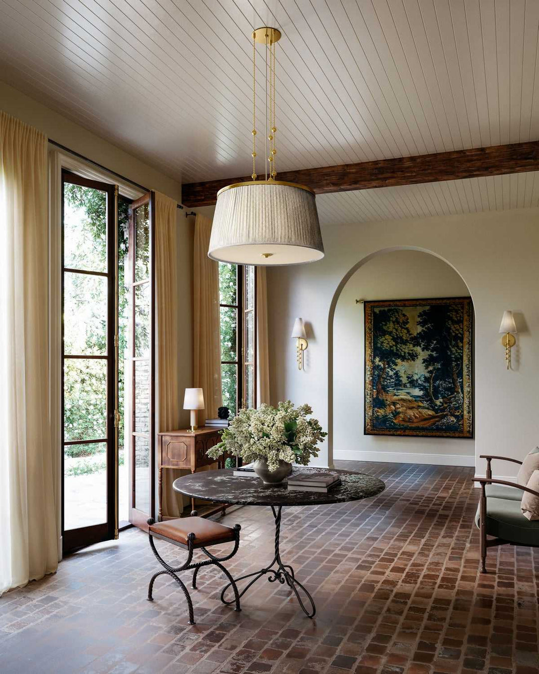 Meadowbrook LED Table Lamp in Aged Brass Hudson Valley Canada