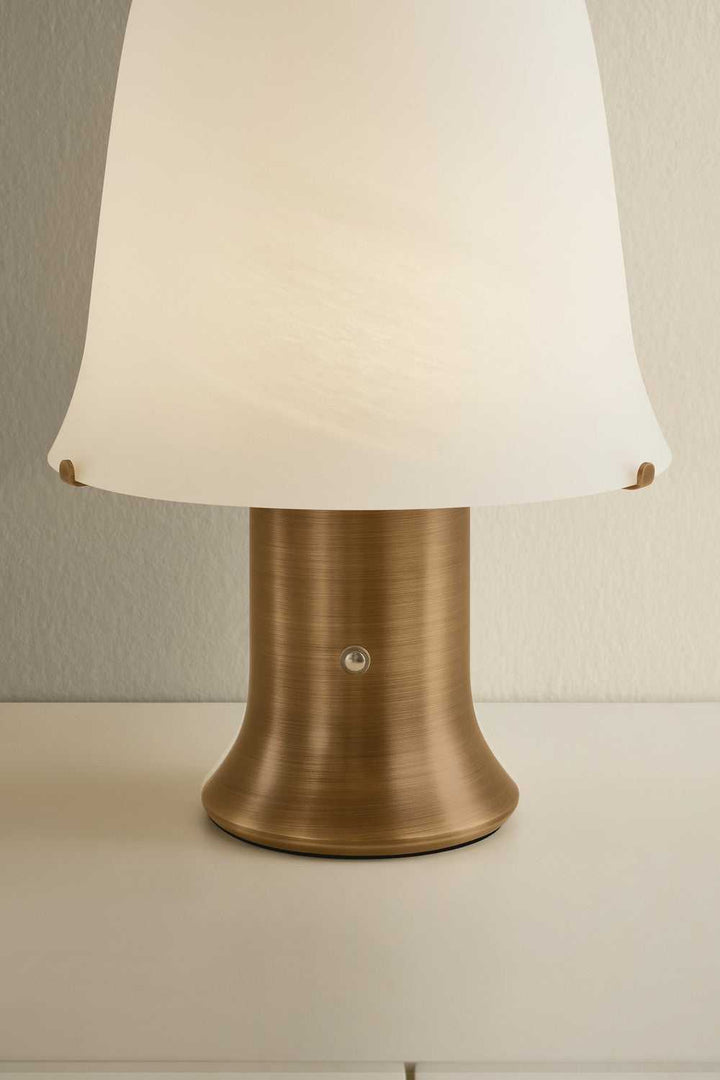 Kipps LED Table Lamp in Patina Brass Hudson Valley Canada