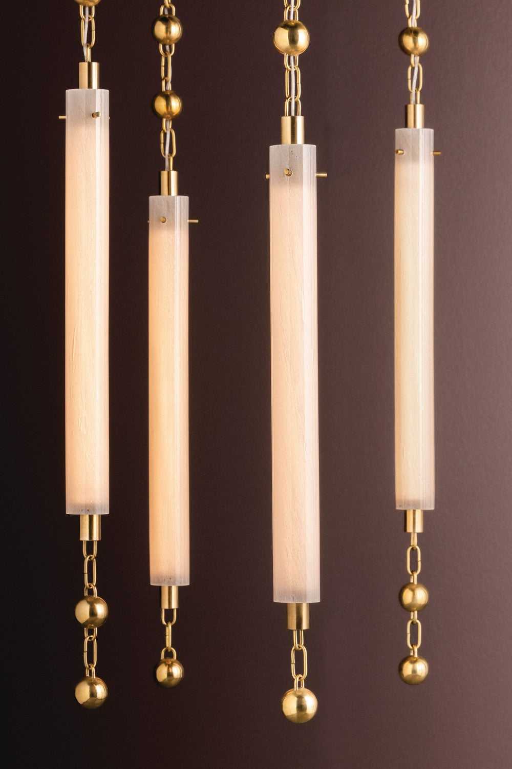 Parigi LED Chandelier in Vintage Brass Corbett Lighting Canada