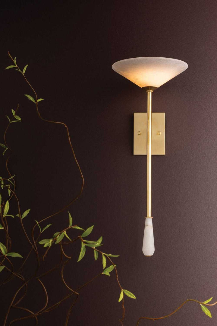 Lausanne LED Wall Sconce in Vintage Brass Corbett Lighting Canada