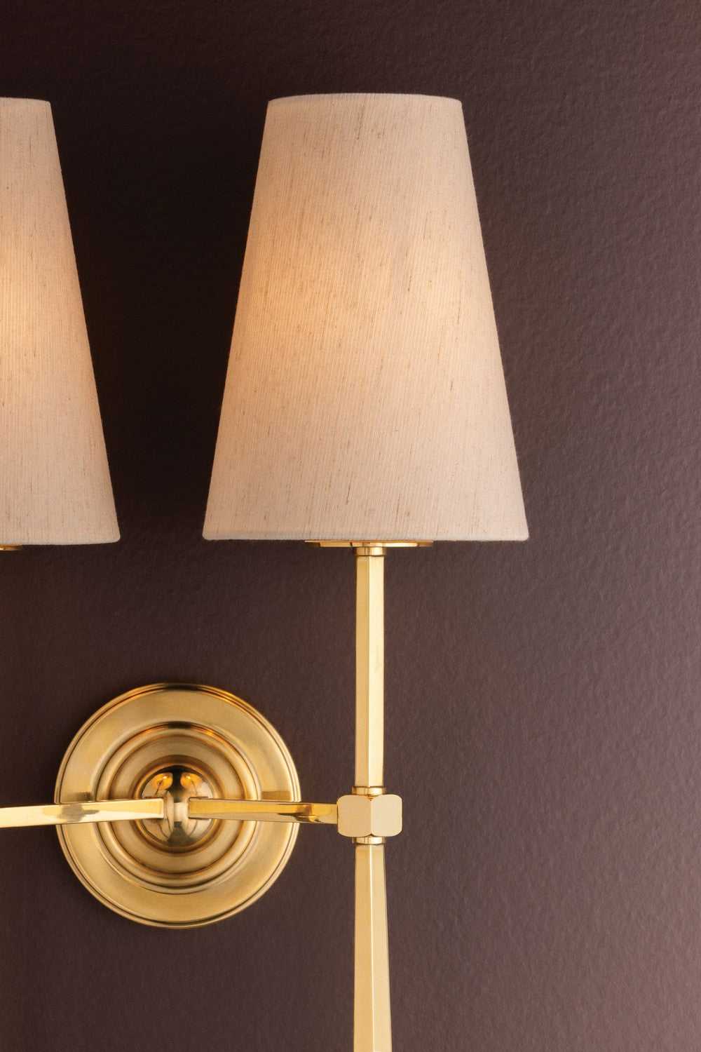 Cadiz Two Light Wall Sconce in Vintage Brass Corbett Lighting Canada