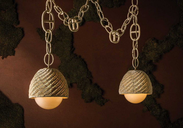 Piasu Two Light Linear in Champagne Leaf Corbett Lighting Canada