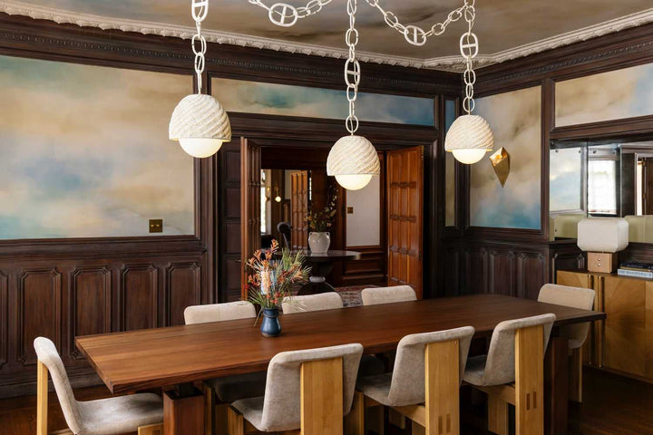 Piasu Three Light Chandelier in Champagne Leaf Corbett Lighting Canada