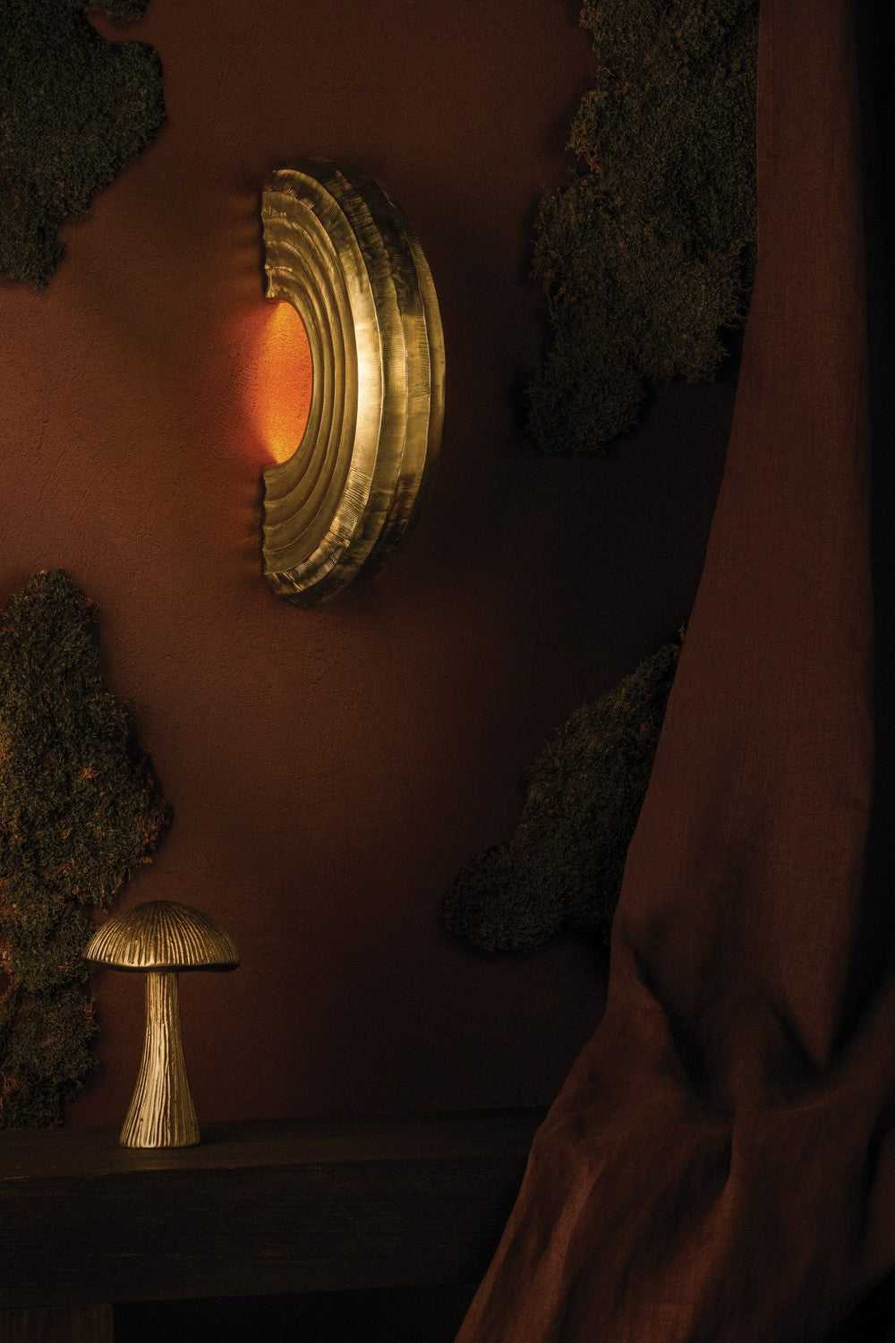 Enko Two Light Wall Sconce in Vintage Brass Corbett Lighting Canada