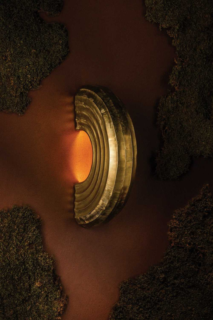 Enko Two Light Wall Sconce in Vintage Brass Corbett Lighting Canada