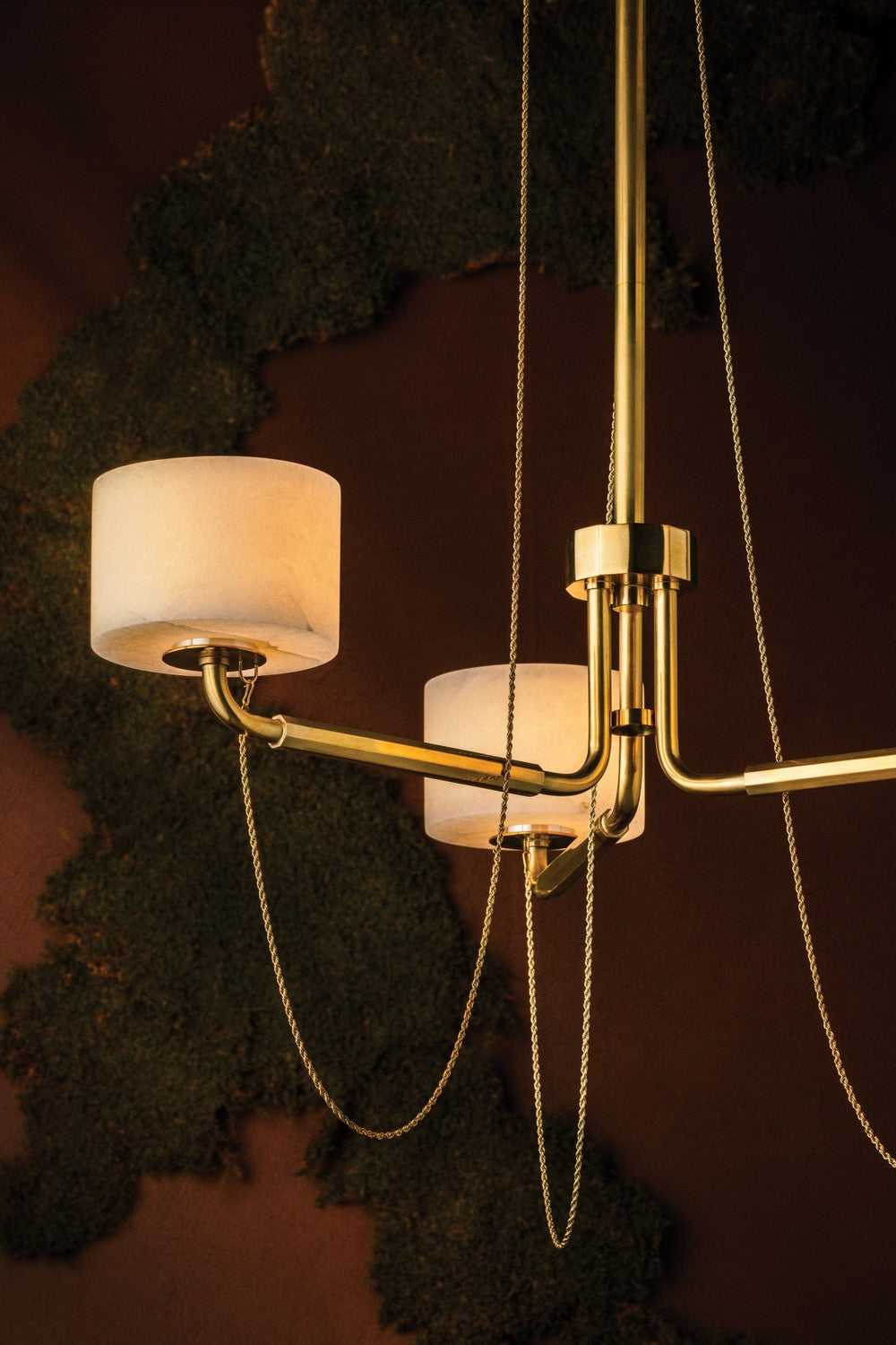 Bunda LED Chandelier in Vintage Brass Corbett Lighting Canada