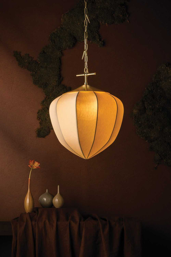 Hoshi One Light Pendant in Vintage Brass Corbett Lighting Canada