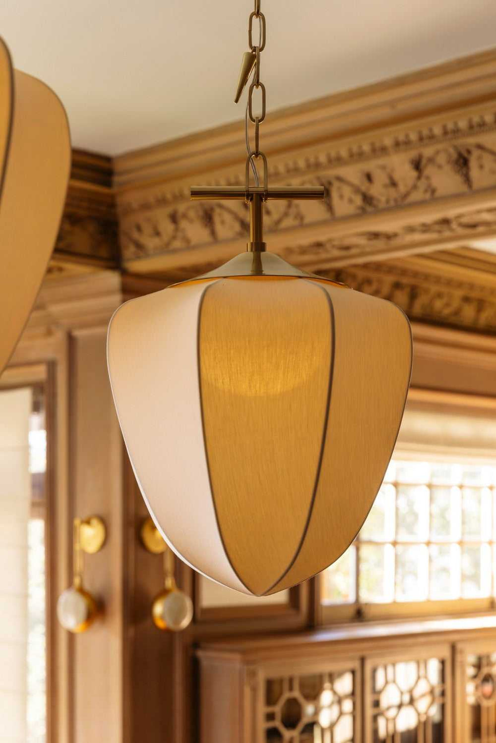 Hoshi Three Light Chandelier in Vintage Brass Corbett Lighting Canada