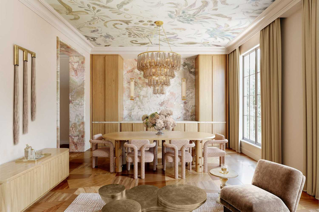 Milos 11 Light Chandelier in Vintage Gold Leaf Corbett Lighting Canada