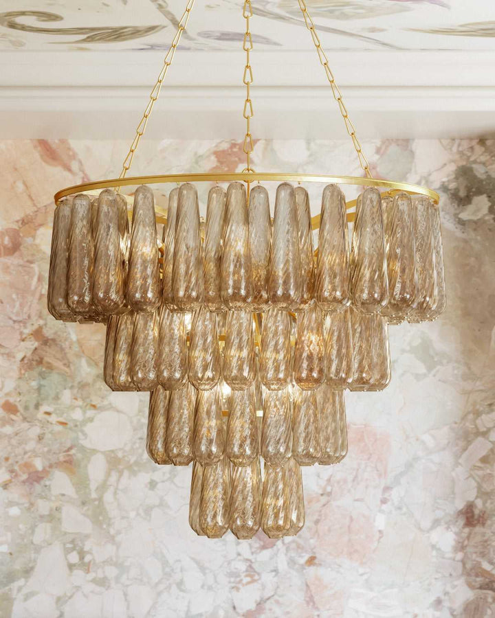 Milos 11 Light Chandelier in Vintage Gold Leaf Corbett Lighting Canada