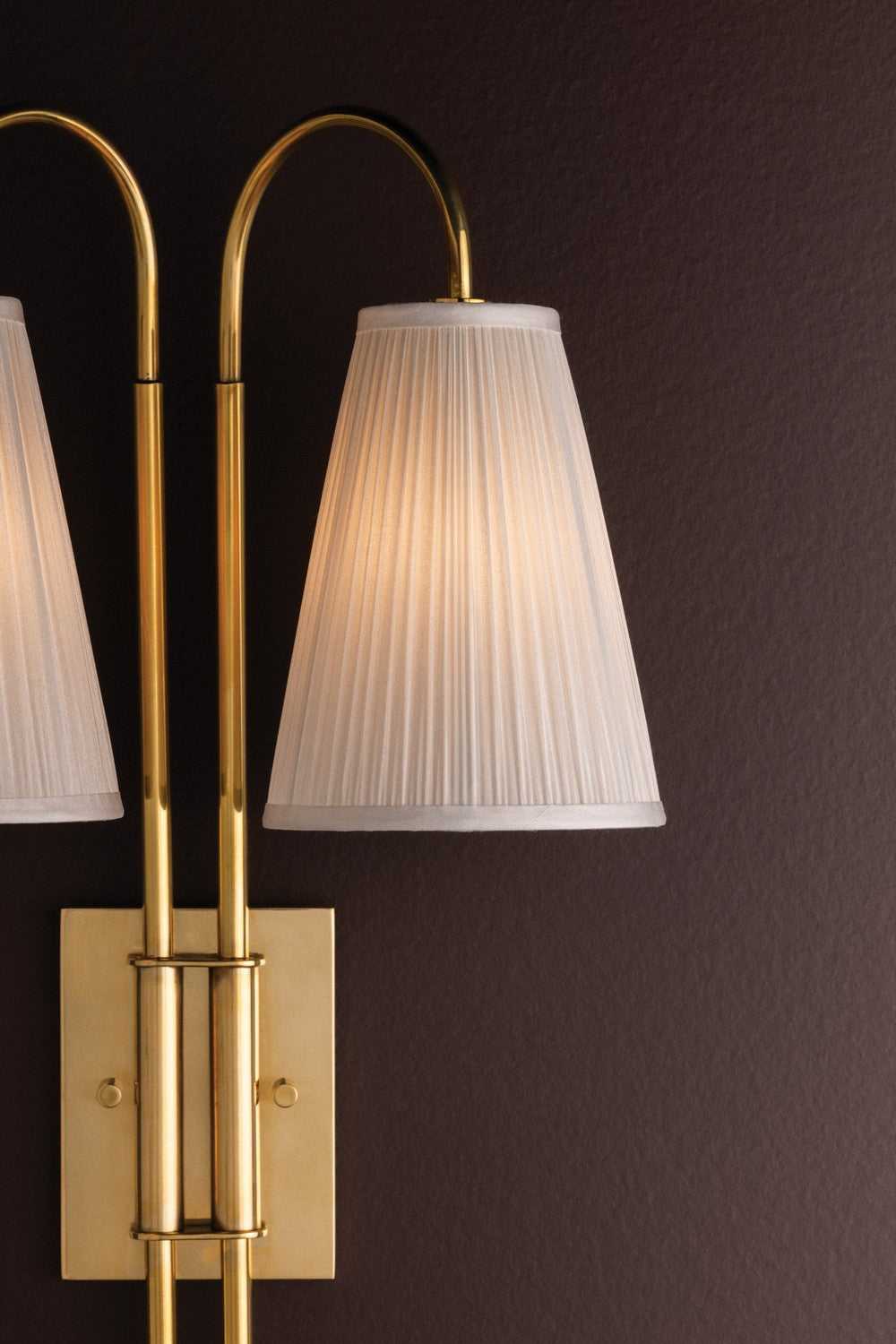 Limoges Two Light Wall Sconce in Vintage Brass Corbett Lighting Canada
