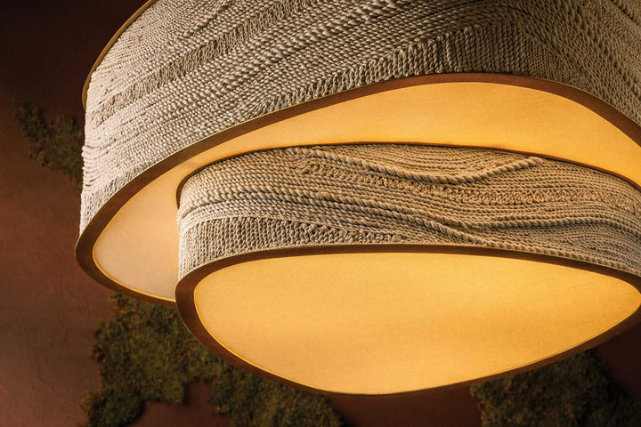 Kiso Nine Light Chandelier in Vintage Gold Leaf Corbett Lighting Canada