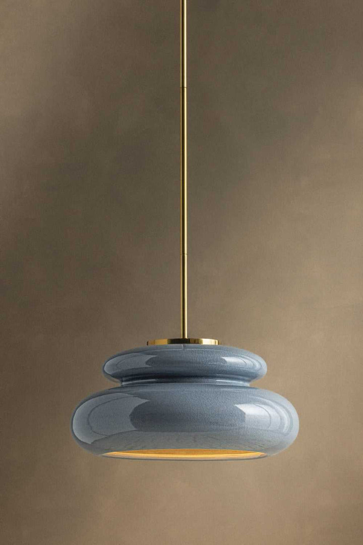 Pia One Light Pendant in Aged Brass Mitzi Canada