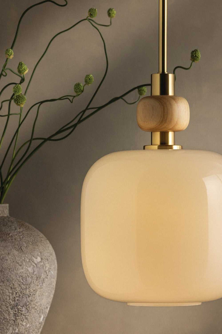 Elise One Light Pendant in Aged Brass Mitzi Canada