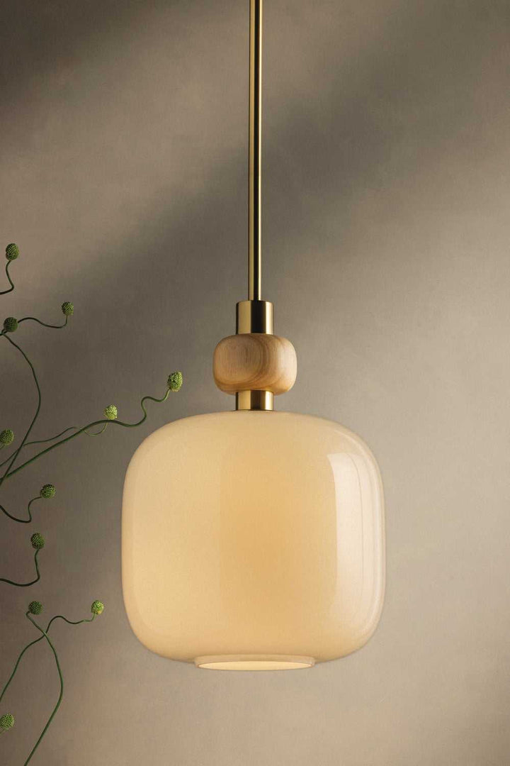 Elise One Light Pendant in Aged Brass Mitzi Canada