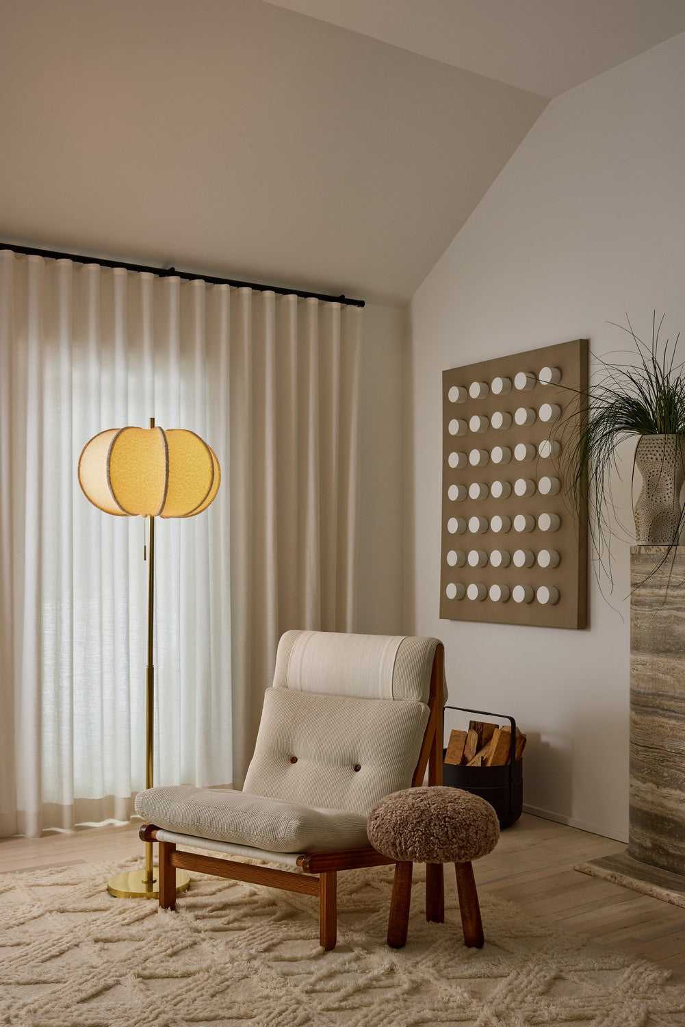 Alexandra One Light Floor Lamp in Aged Brass Mitzi Canada