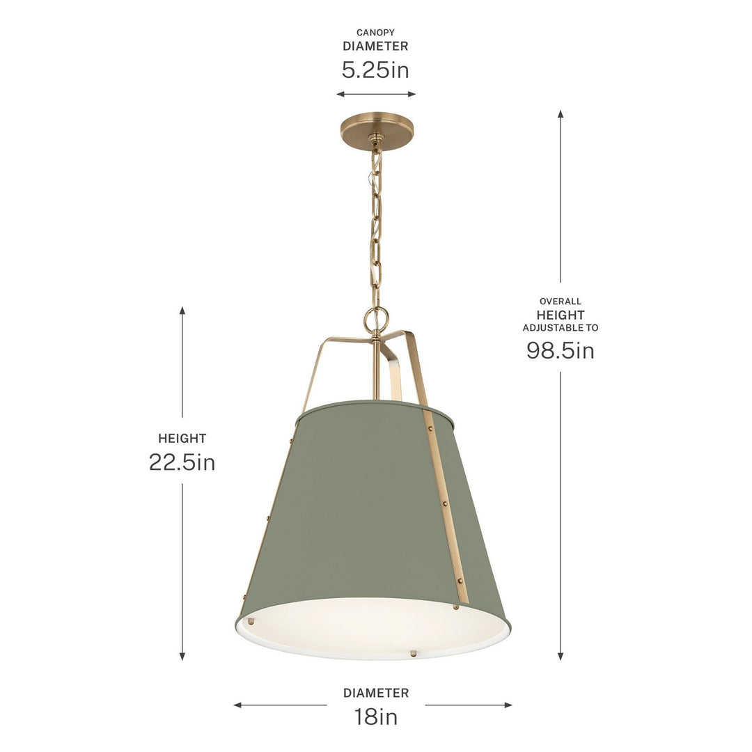 Etcher Two Light Pendant in HERITAGE GREEN Kichler Canada