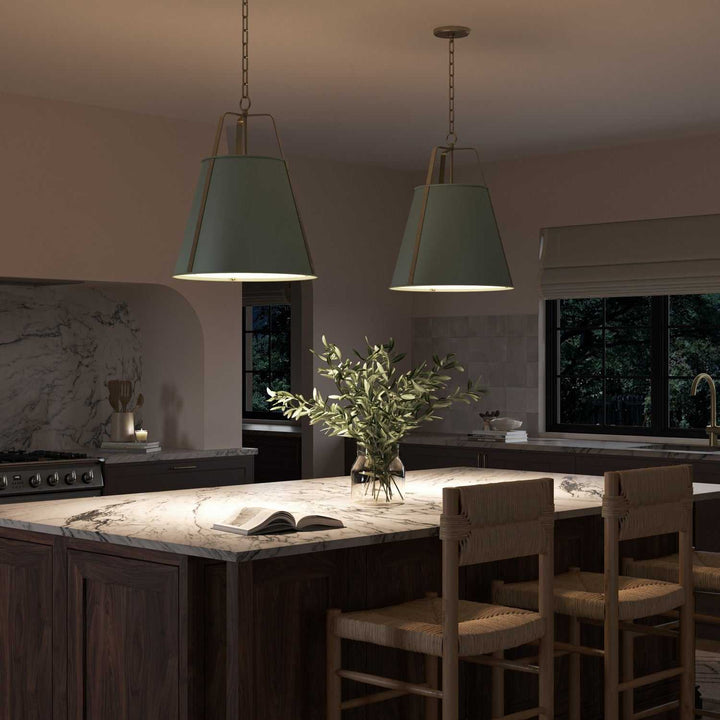 Etcher Two Light Pendant in HERITAGE GREEN Kichler Canada