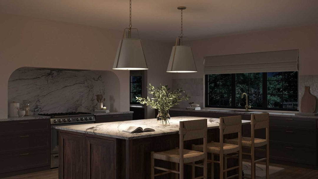Etcher Two Light Pendant in Greige Kichler Canada