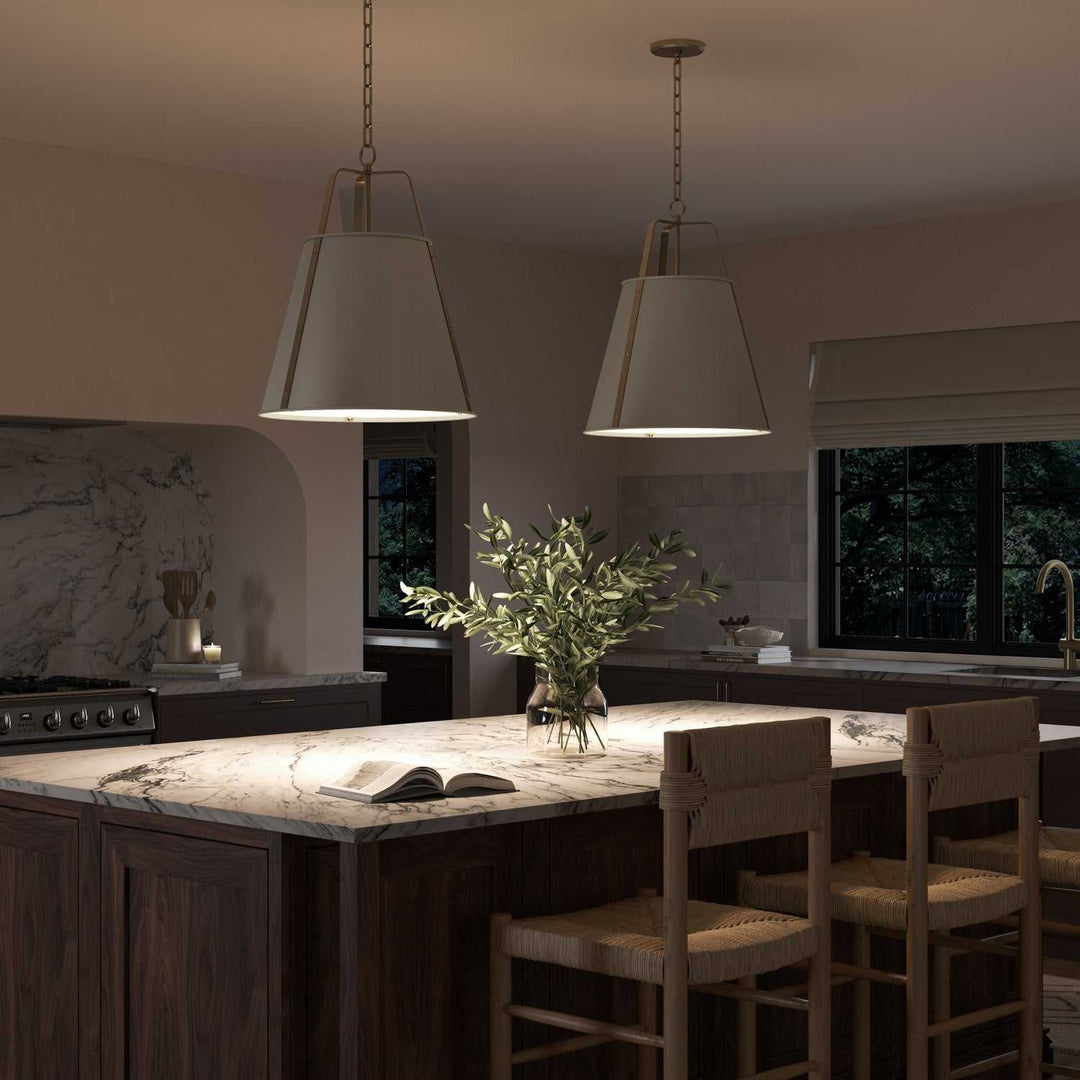 Etcher Two Light Pendant in Greige Kichler Canada