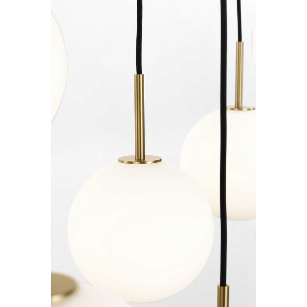 Sorelle Eight Light Linear Chandelier in Estate Brass Visual Comfort Studio Canada