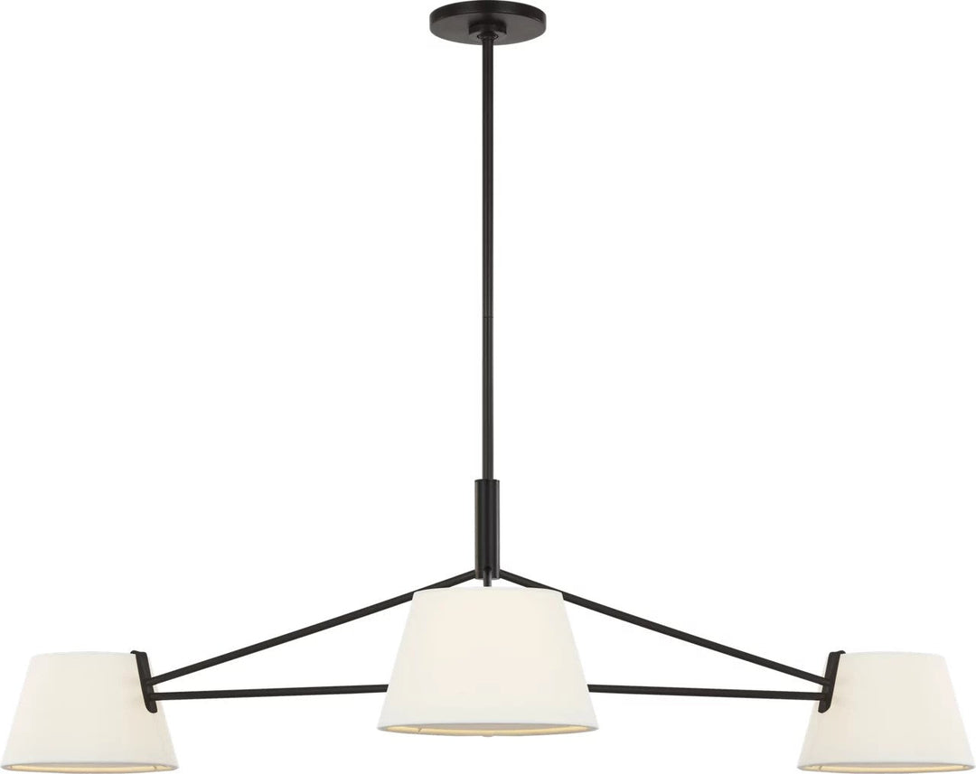 Hale Three Light Chandelier in Aged Iron Visual Comfort Studio Canada