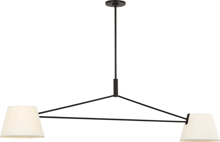 Hale Two Light Linear Chandelier in Aged Iron Visual Comfort Studio Canada