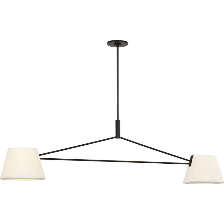 Hale Two Light Linear Chandelier in Aged Iron Visual Comfort Studio Canada