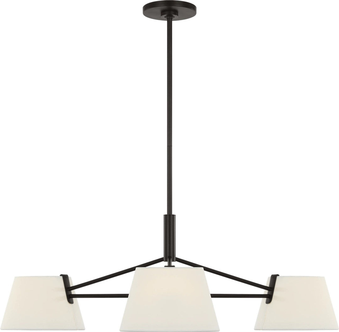 Hale Three Light Chandelier in Aged Iron Visual Comfort Studio Canada