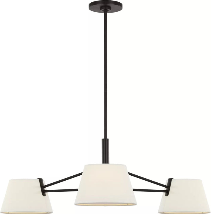 Hale Three Light Chandelier in Aged Iron Visual Comfort Studio Canada