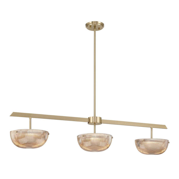 Hubbard LED Linear Chandelier in Noble Brass Savoy House