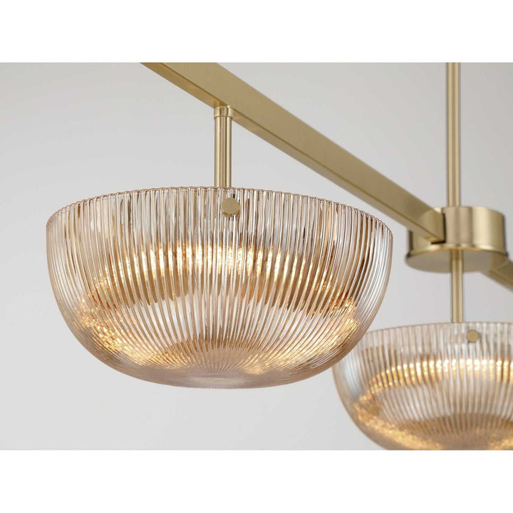 Hubbard LED Linear Chandelier in Noble Brass Savoy House