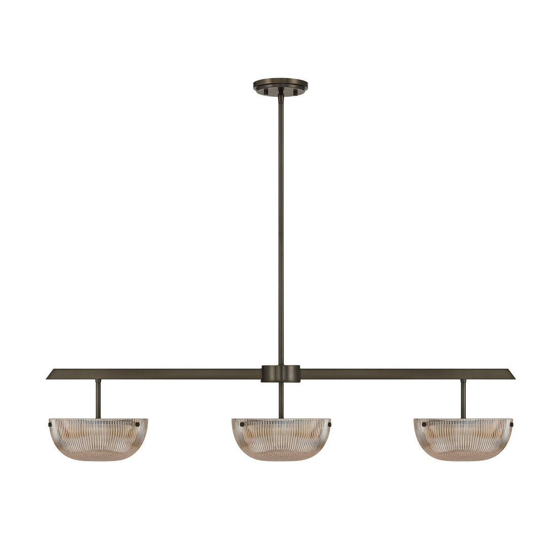 Hubbard LED Linear Chandelier in Mediterranean Bronze Savoy House