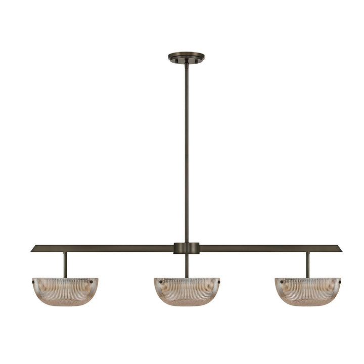 Hubbard LED Linear Chandelier in Mediterranean Bronze Savoy House