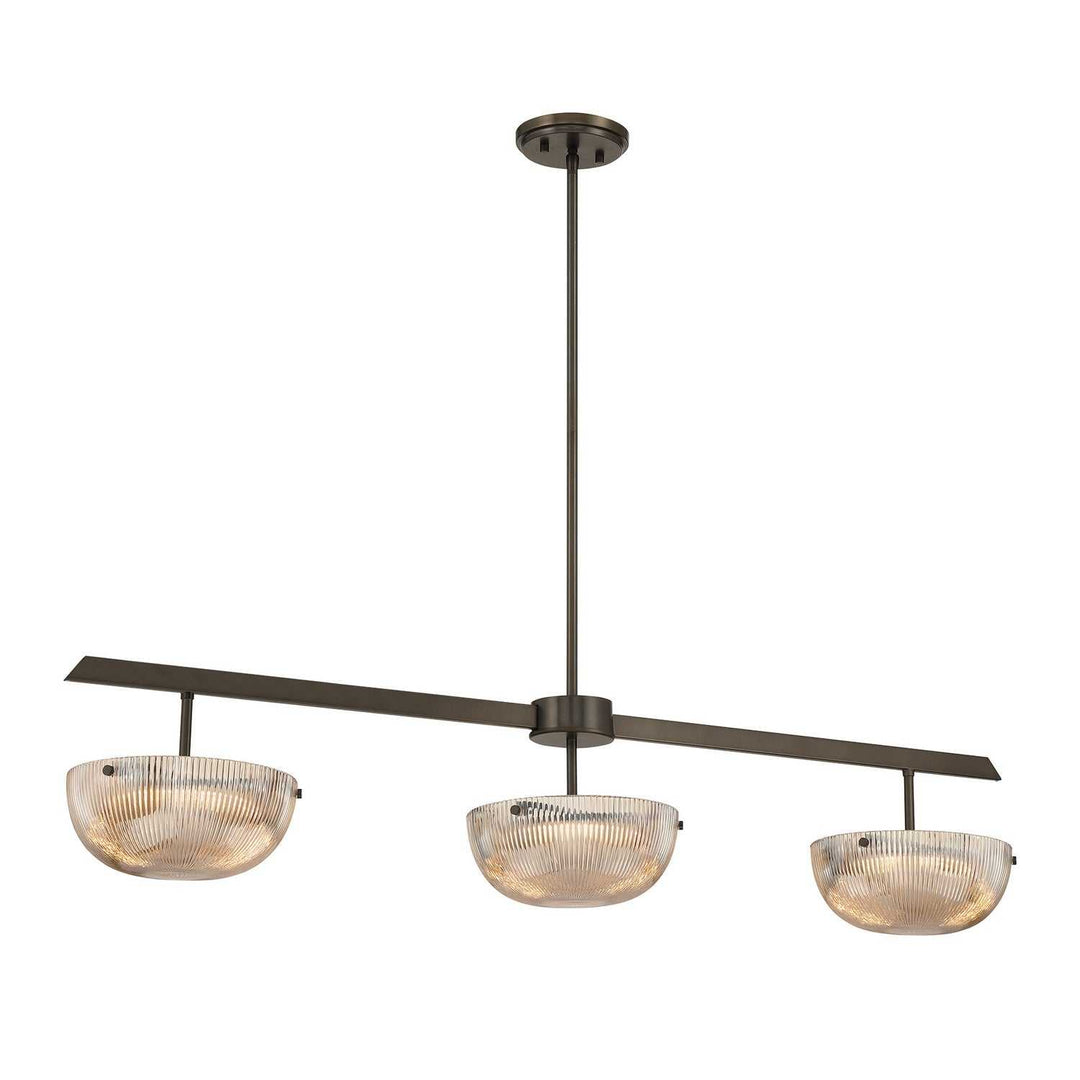Hubbard LED Linear Chandelier in Mediterranean Bronze Savoy House